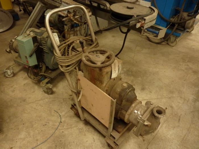 Pompe centrifuge Mouvex S4B d'occasion - inox, vitesse variable mécanique, montée sur châssis roulant_0
