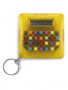 Porte-clés calculatrice - OC60019 - clavier coloré - pile incluse - dimensions 6 x 6 x 1.5 cm_0
