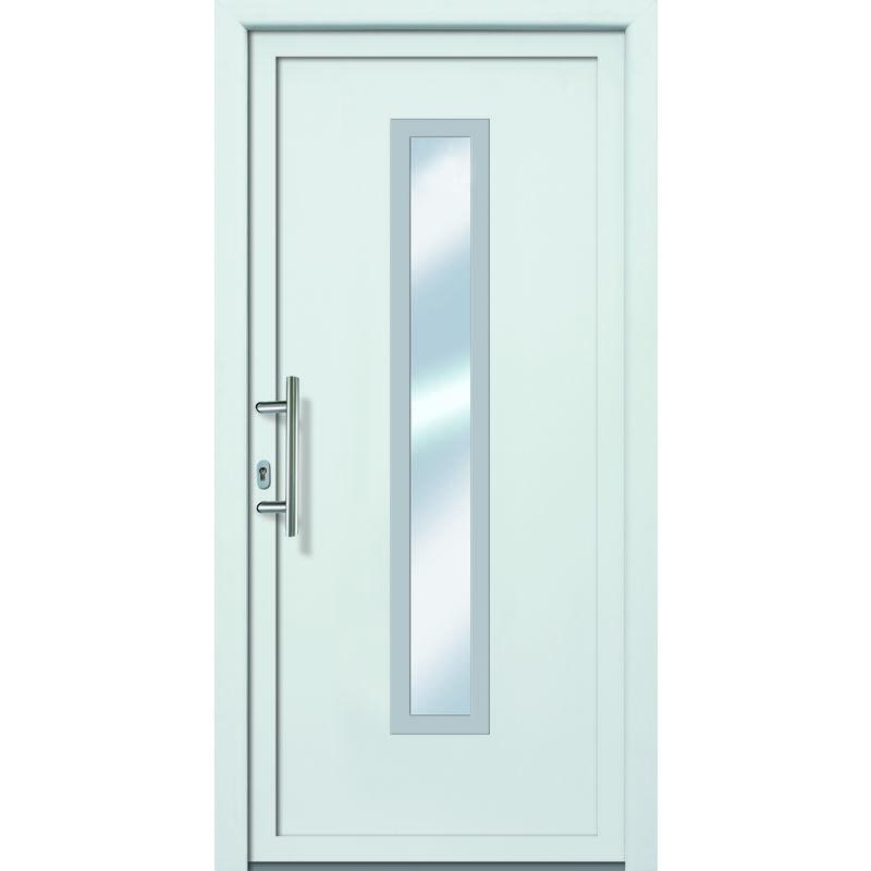 MEETH - PORTES D'ENTR'E CLASSIQUE MODŠLE 32, INT'RIEUR: BLANC, EXT'RIEUR: BLANC LARGEUR: 108CM, HAUTEUR: 208CM, SENS D'OUVERTURE: TIRANT DROIT