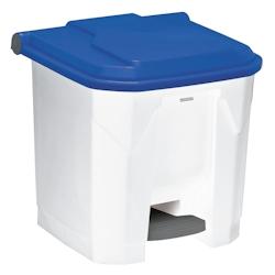Rossignol - Poubelle de tri à pédale 30L UTILO - blanc/bleu - bleu plastique 54021_0