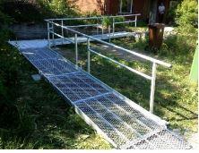 Rampe permanente modulaire Easy Modul - acier galvanisé - 300 kg - franchissement jusqu’à 1 mètre_0
