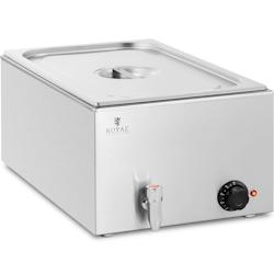 Royal Catering - Royal Catering RCBM_GN1/1_1 Bain-marie Chauffe-plat Bain-marie professionnel 600 W 1 x GN 1/1 Robinet De Vidange - inox 4062859090379_0