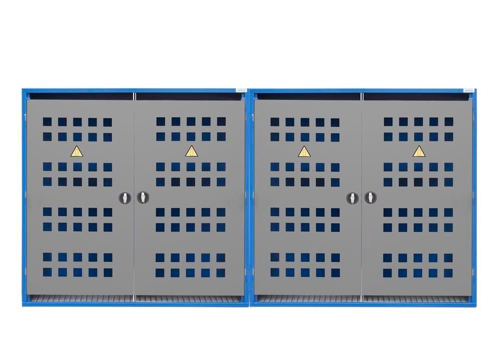 259070w - Armoire pour bouteilles de gaz LB 12 - Stockage sécurisé extérieur - 24 bouteilles de 11kg ou 12 bouteilles de 33kg_0