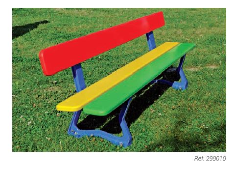 Banc Mora Junior - Longueur 1500 mm, Hauteur d'assise 270 mm - Structure en fonte d'acier et bois exotique - 299010 - Jesignale_0