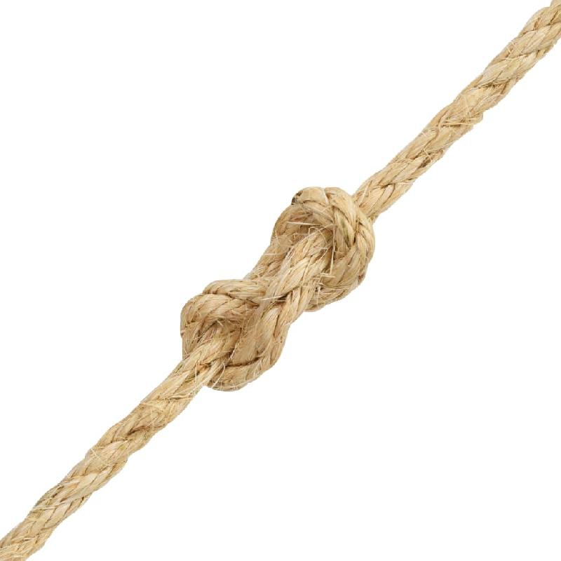 Corde torsadée en sisal 100% naturel - 6 mm x 500 m - Idéale pour agriculture, pêche, expédition et jardinage - Réf. 02_0003306_0