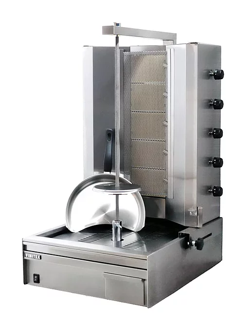 Doner Kebab Grill gaz infrarouges 5 brûleurs 60 kg VIMITEX 905B_0