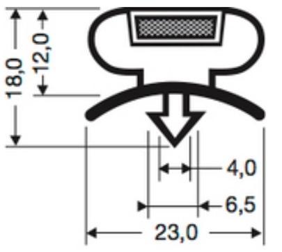 Joint pvc magnetique pour meubles frigos jpc-157_0