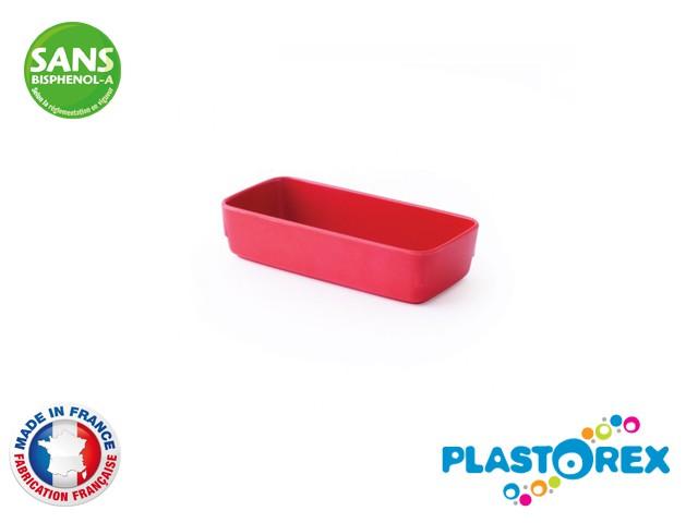 RAVIER RECTANGULAIRE MELAMINE ROUGE