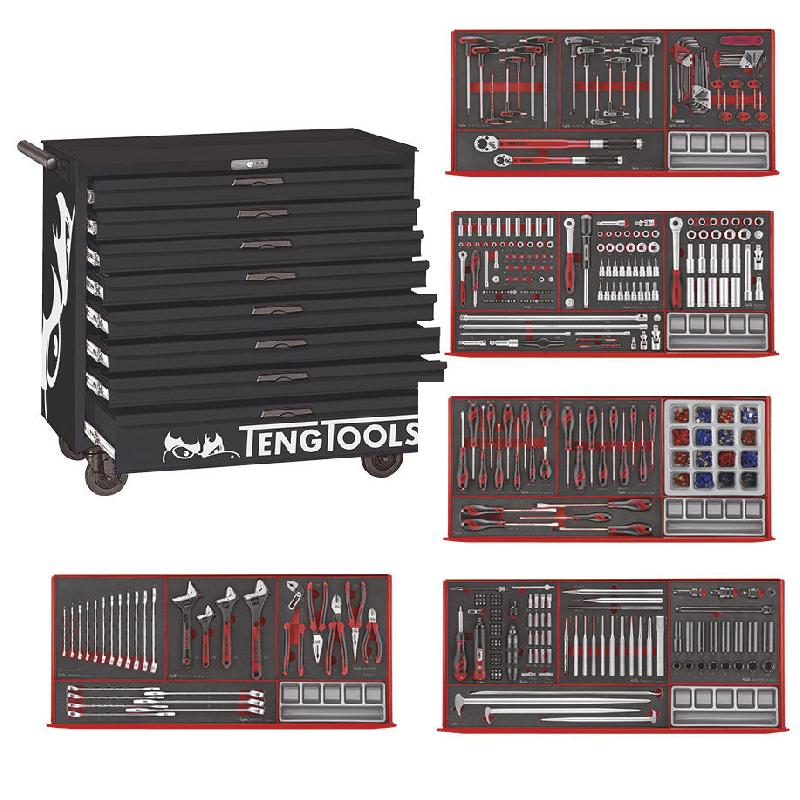 Servante black foam midi master set 8 tiroirs Teng Tools TCEMM411NBK_0