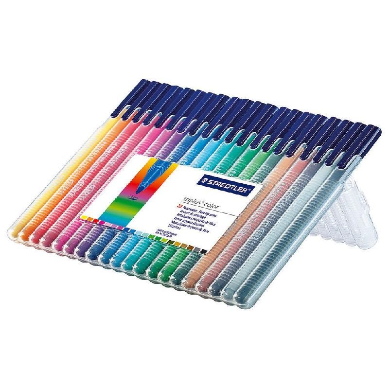 STAEDTLER FEUTRES COULEURS TRIPLUS - ETUI DE 20