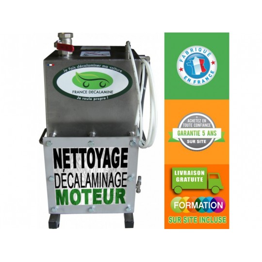 Station de décalaminage moteur hydrogène - VL, VU, moto - traitement jusqu'à 6000 cm3 de cylindrée - H260 entièrement en inox_0