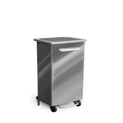 Stil Casa poubelle à pédale, acier inox, 47x37xh83 cm, ouverture frontale, élastique de maintien du sac, 90 lt,  acier - 749 A/90_0