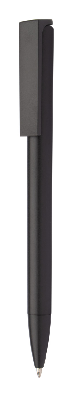 Stylo à bille en plastique - mouvement spécial du clip - encre bleue - couleur noire - poids 9,2 g_0