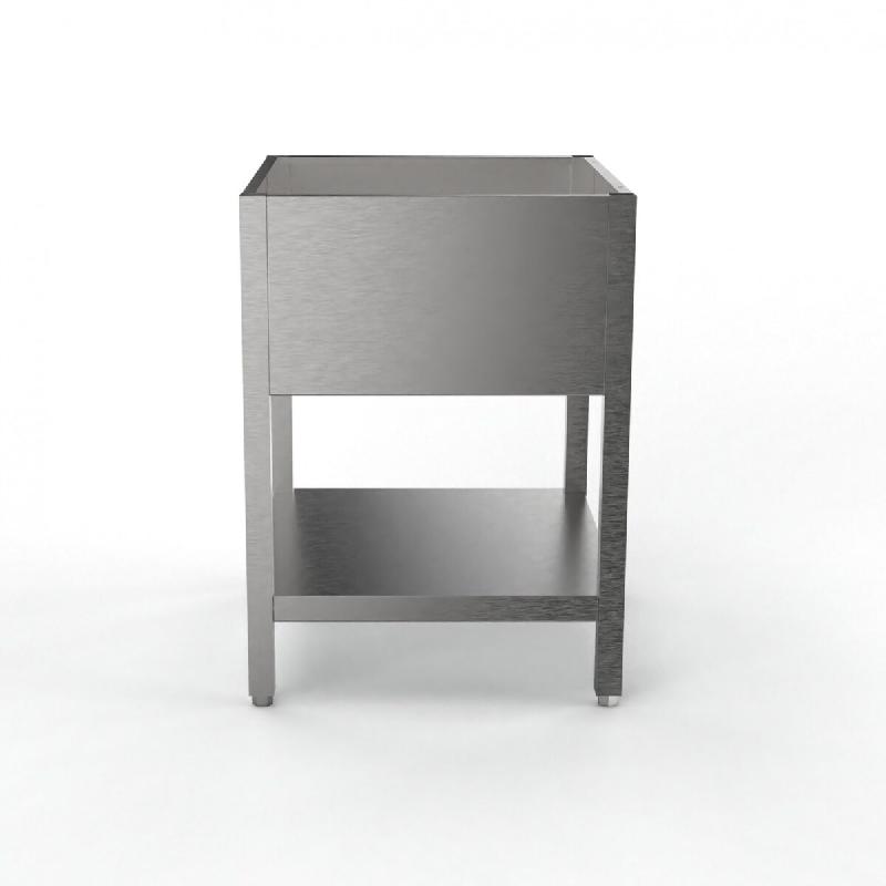 Support sur pieds en acier inoxydable pour lave-vaisselle, dimensions 1200x700x850 mm, avec étagère intégrée pour usage professionnel | Sammic - 5_0
