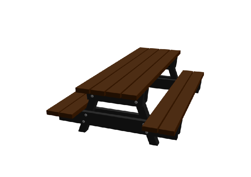 Table de pique-nique enfant - Espace Renard fabricant français - Réf : TA04 - plastique recyclé ou bois varié - dimensions 2m x 1,6m_0
