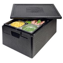 Thermo Future BoxBoîte isotherme GN 1/1 Premium, noir avec couvercle, profondeur 257 mm, 46 litres, robuste, durable en EPP - noir EPP (Polypropylèn_0