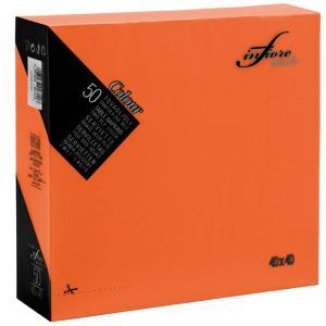 50 SERVIETTES 2 PLIS 38 X 38 CM MANDARINE