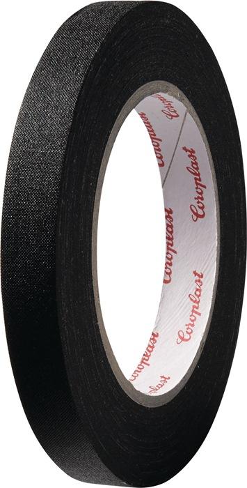Adhésif toilé 800 noir - rouleau 25 m x 19 mm - COROPLAST - résistant et polyvalent_0