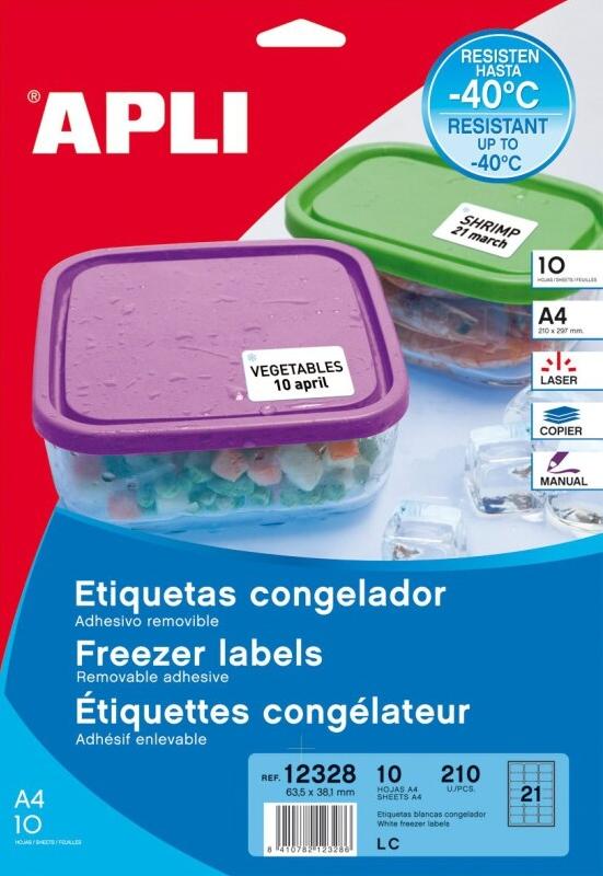 Apli 240 étiquettes congélation blanches, format 63,5 x 33,9 mm (10 feuilles / cdt) - 8410782150701_0