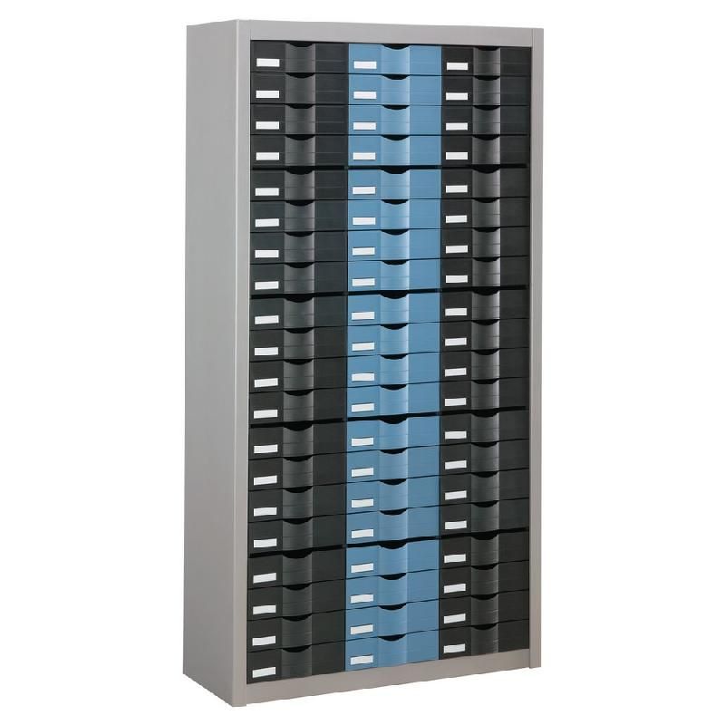 ARMOIRE 3 COLONNES CYCLADIS 60 TIROIRS ALUMINIUM