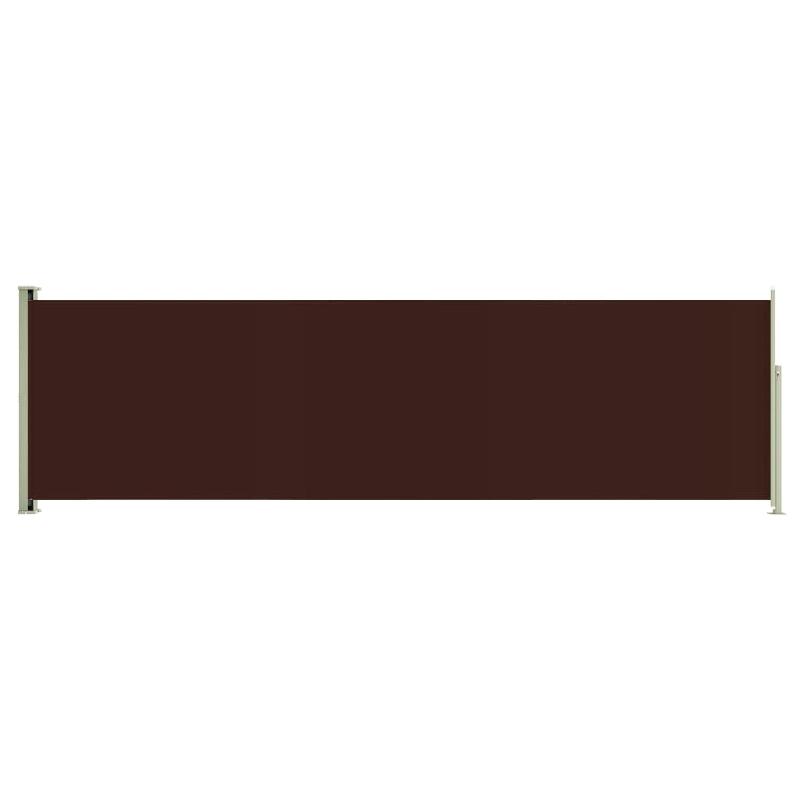Auvent paravent store brise-vue latéral rétractable - protection visuelle pour patio, jardin, terrasse, balcon - 180 x 600 cm - marron_0