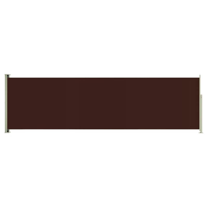 AUVENT PARAVENT STORE BRISE-VUE LATÉRAL RÉTRACTABLE DE PATIO JARDIN TERRASSE BALCON PROTECTION VISUELLE ÉCRAN 180 X 600 CM MARRON 02_0007345_0