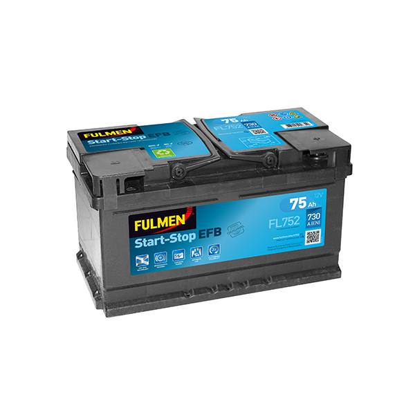 Batterie voiture Fulmen Start-Stop EFB FL752 - 12V 75Ah 930A - Micro-Hybrides et système économie carburant_0