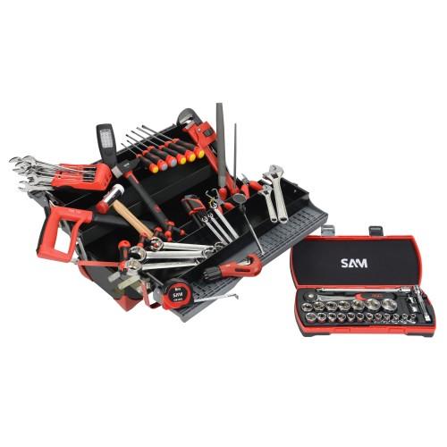 BOÎTE À OUTILS BI-MATIÈRE - 95 OUTILS - SPÉCIAL CHAUFFAGISTE SAM OUTILLAGE