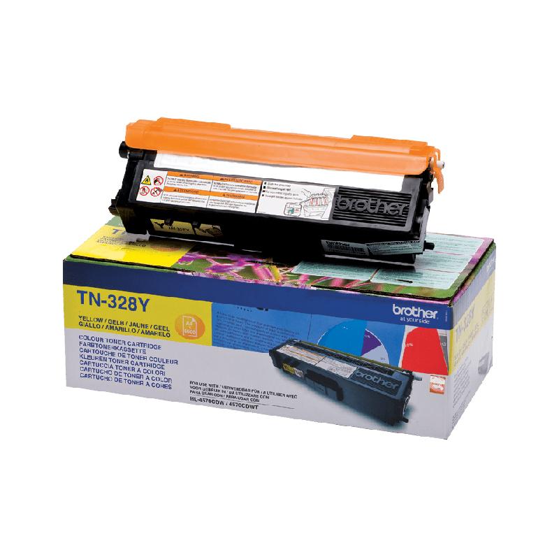 Brother TN-328Y - Cartouche de toner originale – Jaune_0
