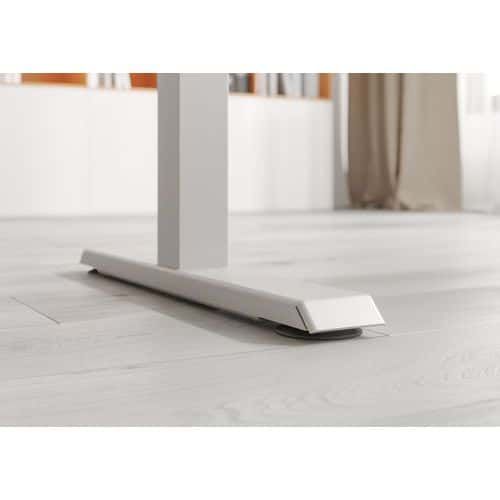 BUREAU ASSIS-DEBOUT SÉRIE XMST-160X80CM-NOYER-ARGENT - HAMMERBACHER