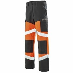Cepovett - Pantalon résistant à la flamme en polyester majoritaire SILVER TECH 260 Orange / Gris Taille XL - XL 3603622382621_0