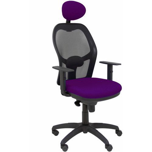 CHAISE JORQUERA AVEC APPUI-TÊTE NOIR/VIOLET - PIQUERAS Y CRESPO