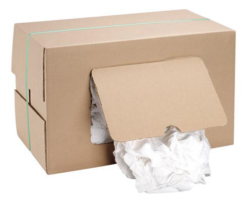 CHIFFON TEXTILE COTON EXTRA-FIN BLANC SUPÉRIEUR - BOÎTE DE 10 KG