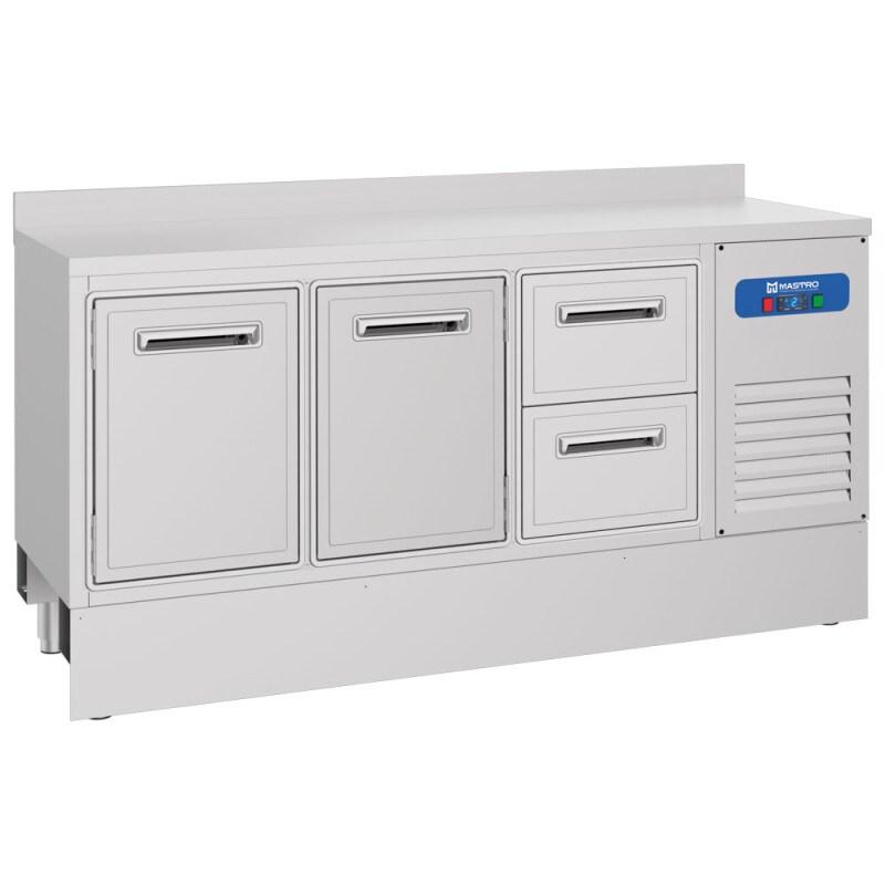 Comptoir bar réfrigérée avec 2 portes et 2 tiroirs, 1885x600 mm, 480 litres, -2°/+8°C - VIRTUS - 0615402999632_0