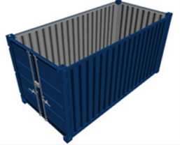 Container de stockage 20 pieds neuf - Porte double-battant - LC20_0