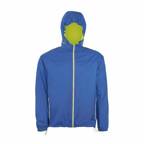 COUPE-VENT DOUBLÉ EN NYLON ROYAL/JAUNE FLU