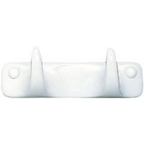 CROCHET DOUBLE EN PORCELAINE DE LIMOGES BRILLANTE - BLANC MÉRIGOUS