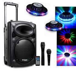 Eneinte Active IBIZA SOUND PORT8 20cm 400W VHF, USB/SD Bluetooth + 2 Effets OVNI - 3700804180409_0