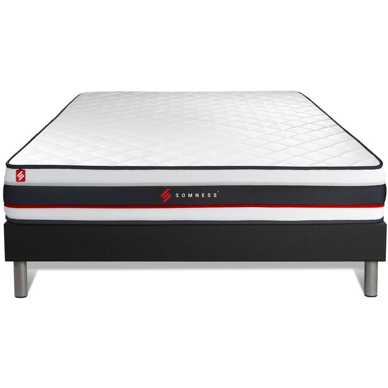 Somness Ensemble 200x200 Matelas Form Sommier Kit Noir Comparer Les Prix De Somness Ensemble 200x200 Matelas Form Sommier Kit Noir Sur Hellopro Fr