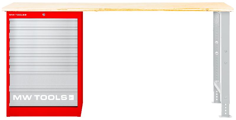 Établi modulaire Multiplex avec armoire à tiroir 8T 2000 mm MW Tools MOD20LP8_0