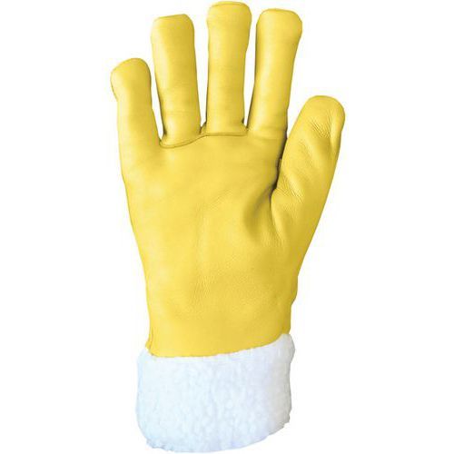 GANTS DE MANUTENTION EN CUIR FLEUR JAUNE FOURRÉ ACRYL 11 - SINGER SAFETY