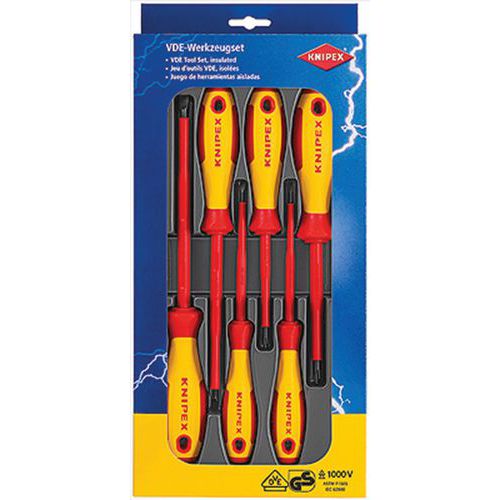 ASSORTIMENT DE 6 TOURNEVIS ISOLÉS 1000V - KNIPEX
