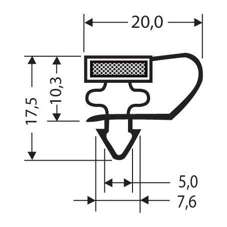 Joint pvc magnetique pour meubles frigos jpc-112_0