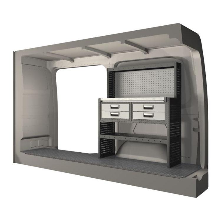 Kit aménagement 20100243 - Mercedes Sprinter L1H1/L1H2 (2006-2017) - Tiroirs 30 kg, établi 972x515x81 mm_0