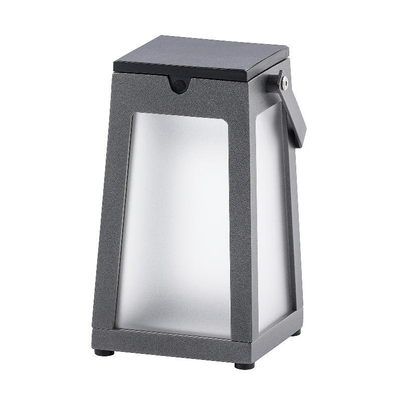 LES JARDINS LANTERNE SOLAIRE LED TINKA PORTABLE, GRISE