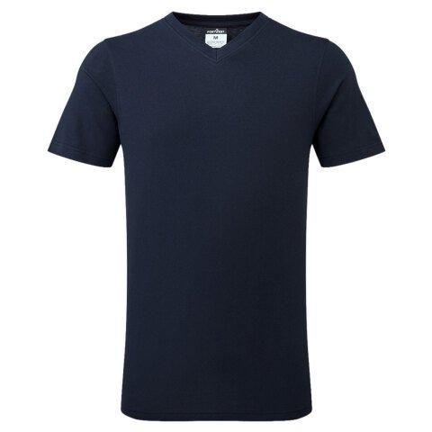LOT DE 3 - PORTWEST B197 T-SHIRT EN COTON À COL EN V MARINE - TAILLE XXXL