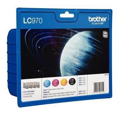 Lot de 4 cartouches jet d'encre Brother LC970VALBP - noir et couleurs - Référence fabricant 5014047560712_0