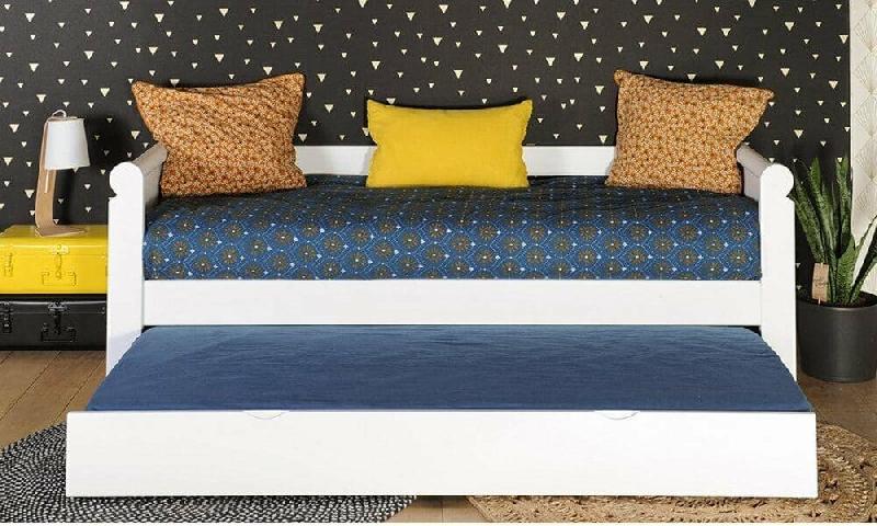 PACK BANQUETTE LIT GIGOGNE MOLOKAI + 2 MATELAS  BLANC 80X200 CM/OPT:MATELAS ELBE HD