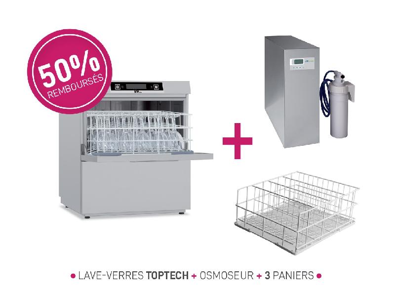 Lave verres avec osmoseurs et 3 paniers de lavage 500x500mm - TOPTECH520_0