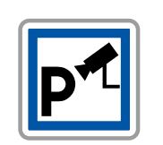 Panneau de signalisation - Indication parc de stationnement sous vidéosurveillance CE9 - Type CE ou C1a_0